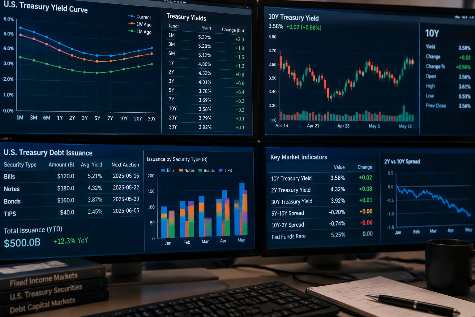 US Treasury Yields Hit Multi-Year Highs Amid Heavy Bond Issuance